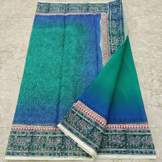 Cotton Kota Hand Block Print Saree