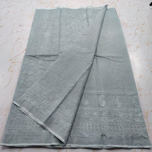 Kota Doria Pure Cotton Self Embroidery Saree