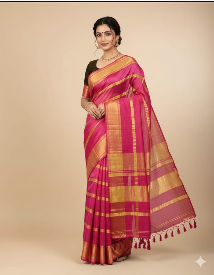 Raga Tissue Cotton Saree