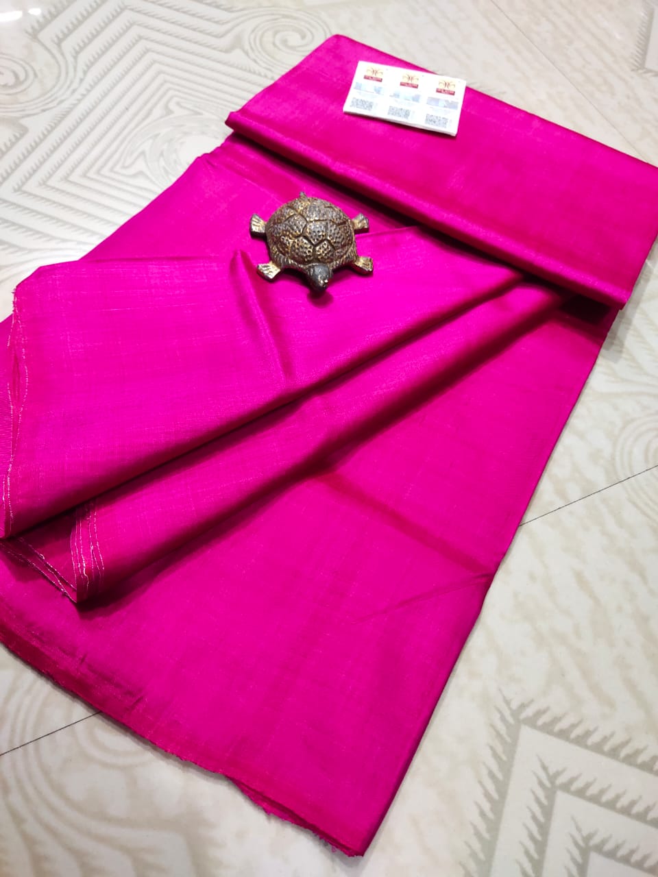 Plain Bishnupuri Pure Katan Silk Saree