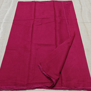 Kota Doria Saree with Crochet Lace
