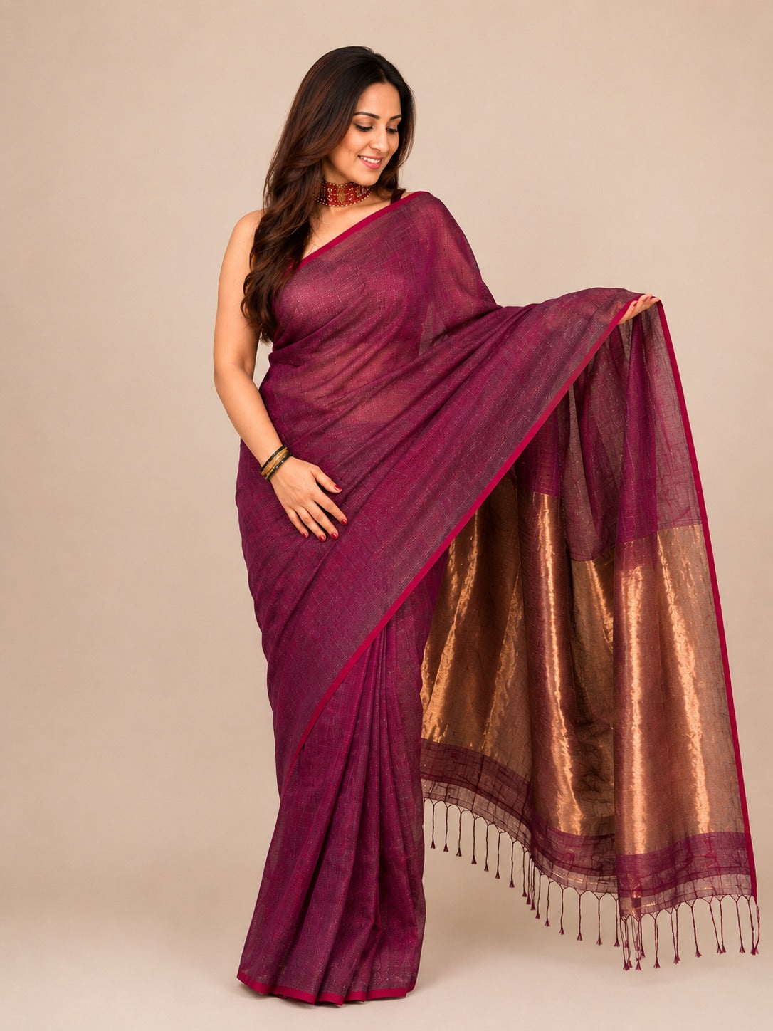 Linen Saree