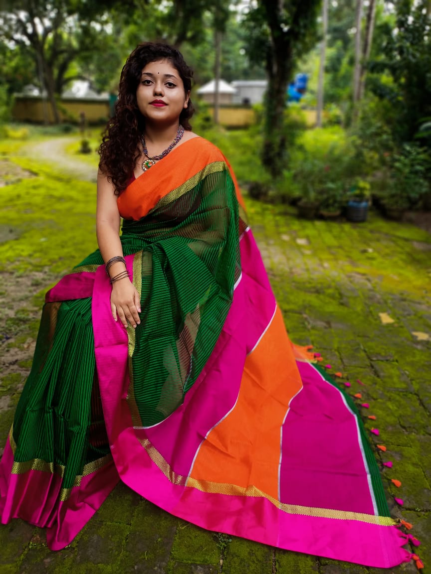 Maheshwari Check Saree