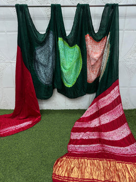 Hand Shibori Modal Silk Saree
