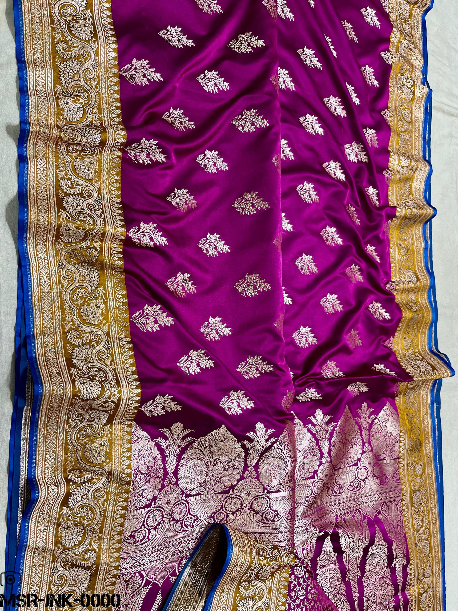 Banarasi Handloom Mashru Satin Katan Soft Silk Saree