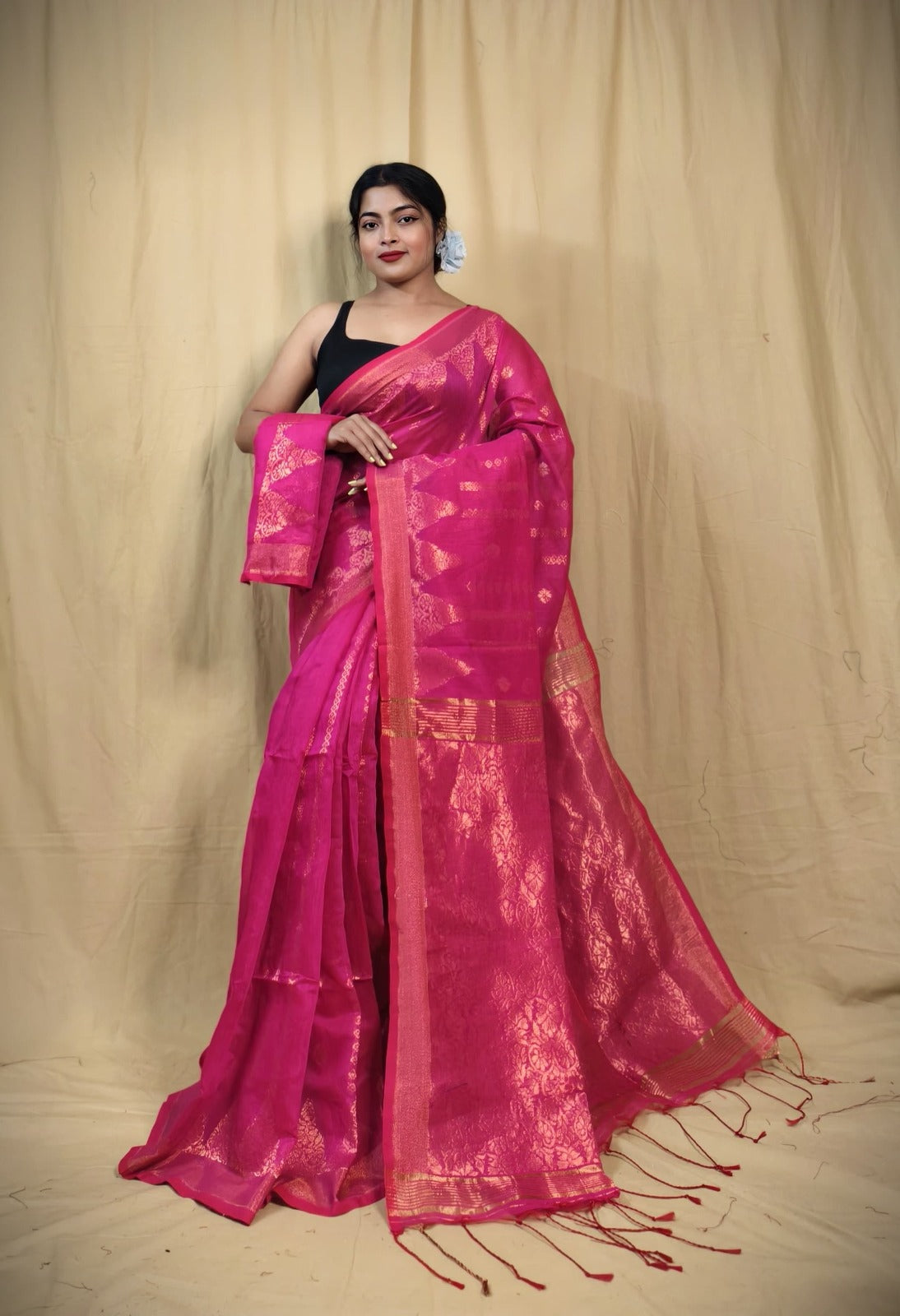 Cotton Silk Jamdani Saree