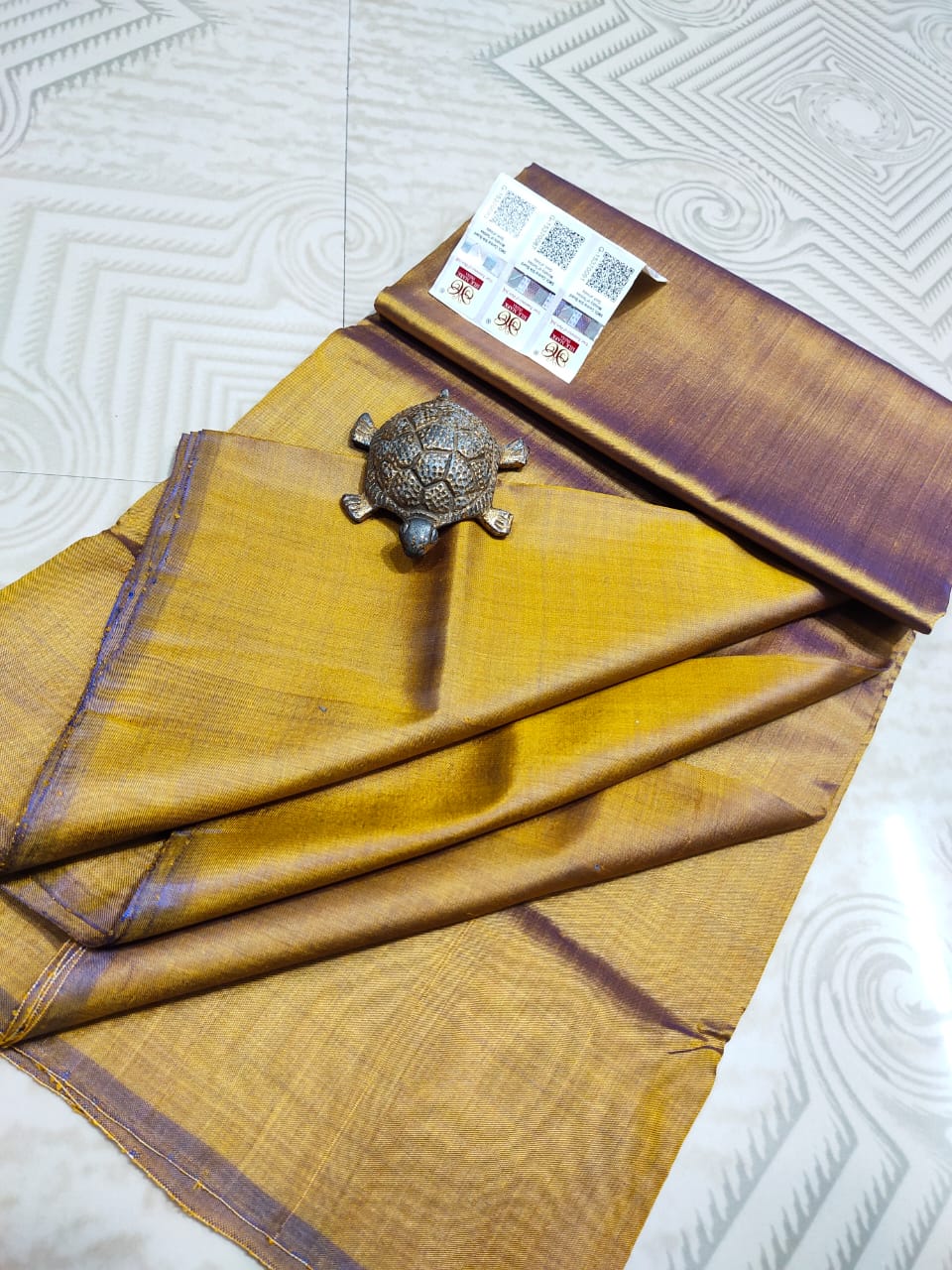 Plain Bishnupuri Pure Katan Silk Saree