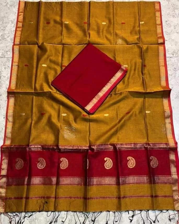 Handloom Maheshwari Soft Silk Cotton Saree