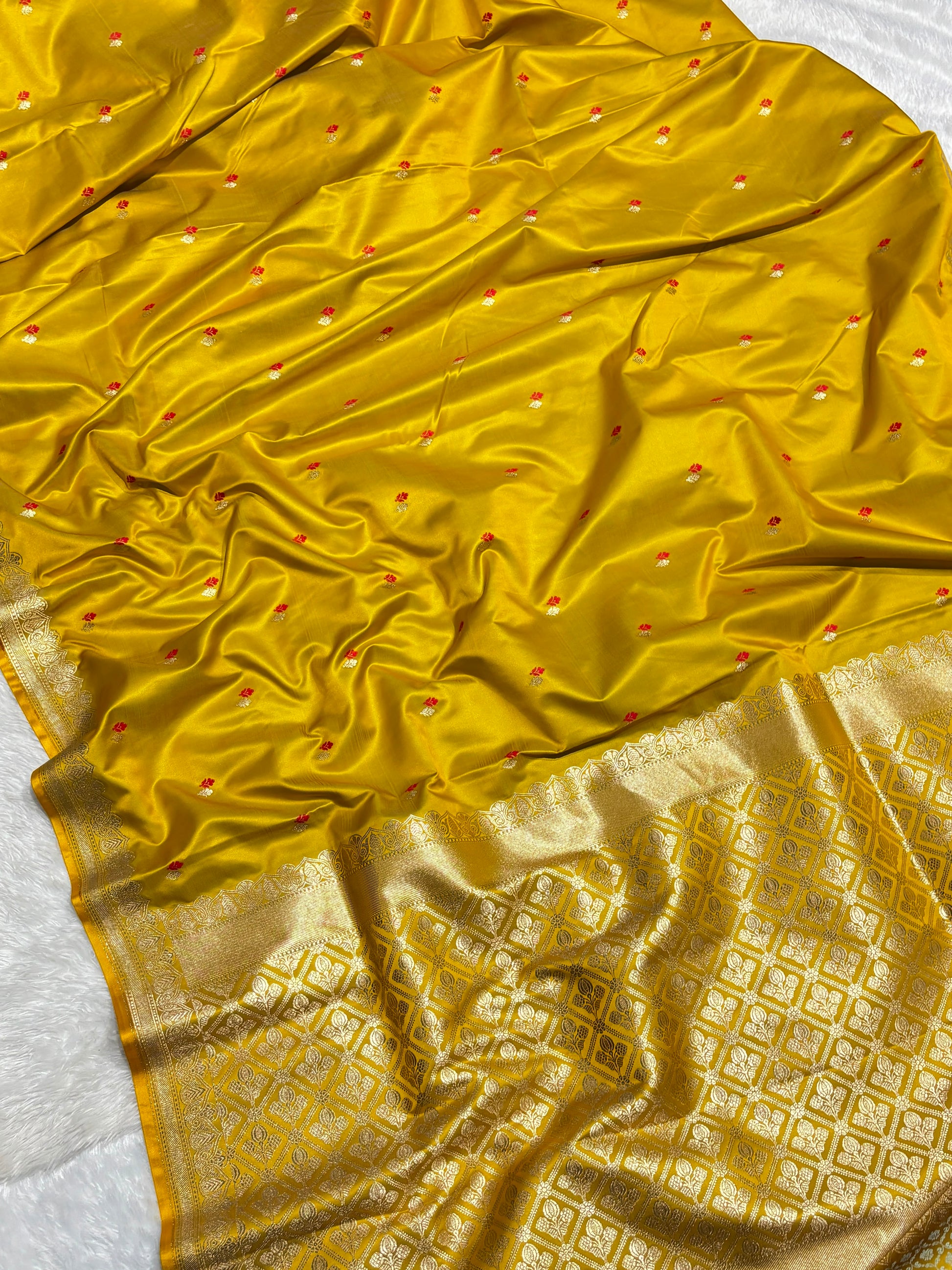 Mashru Silk Meenakari Saree