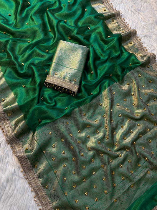 Tissue Ghungru Saree