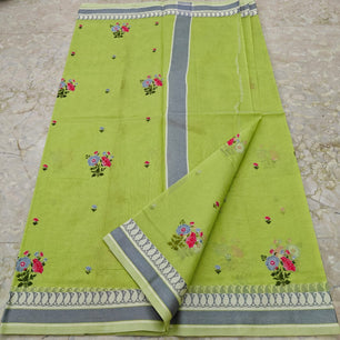 Supernet Kota Saree with Embroidery Work