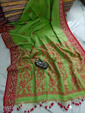 Pure Jamdani Linen Saree