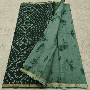 Kota Doria Hand Tie & Dye Bandhej & Shibori Saree