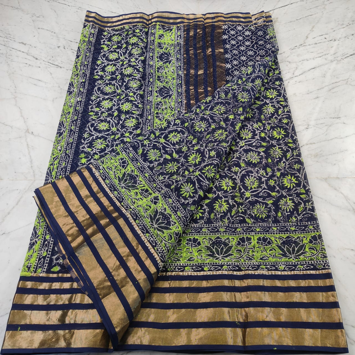 Premium Pure Cotton Kota Doria Printed Saree