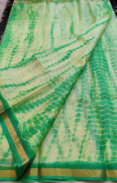 Pure Silk Kota Doria Plain Dyed Saree