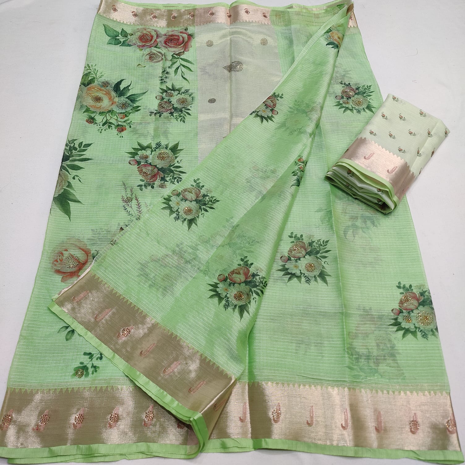 Kota Doria Soft Silk Saree