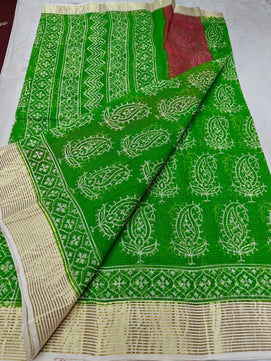 Pure Kota Doria Saree with Zari Border