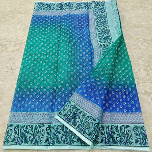 Kota Doria Hand Block Print Saree