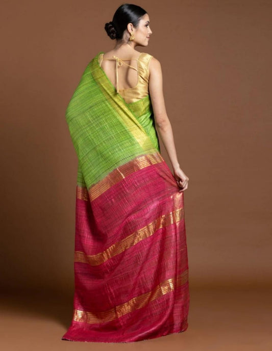 Mulberry Gicha Silk Saree