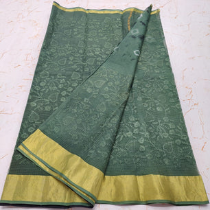 Pure Cotton Kota Doria Saree with Self Embroidery