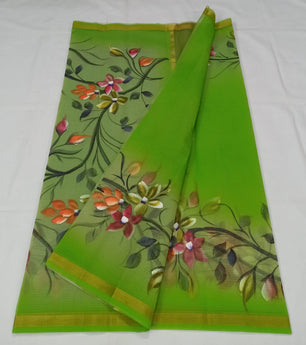 Kota Doria Hand Painting Saree