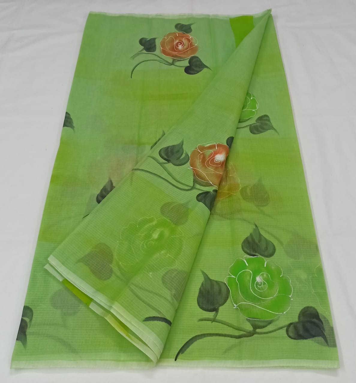 Kota Doria Hand Painting Saree