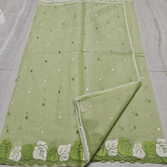 Cotton Kota Embroidery Work Saree