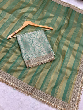 Tissue Organza Saree with Lace Work