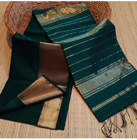 Mangalagiri Saree with Beautiful Copper Border