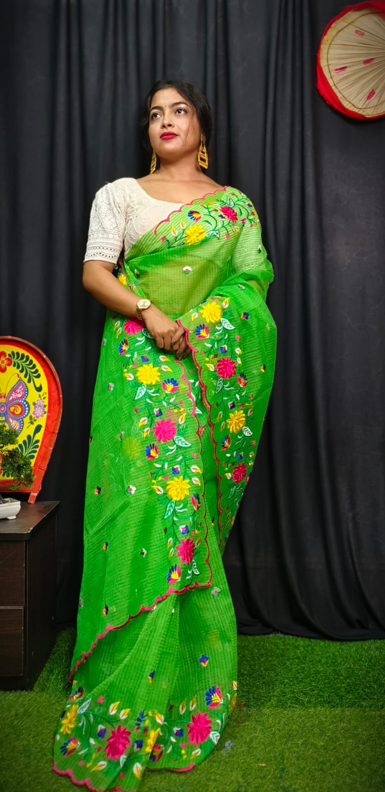 Kota Saree with Embroidery Work