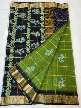 Premium Pure Cotton Kota Doria Printed Saree