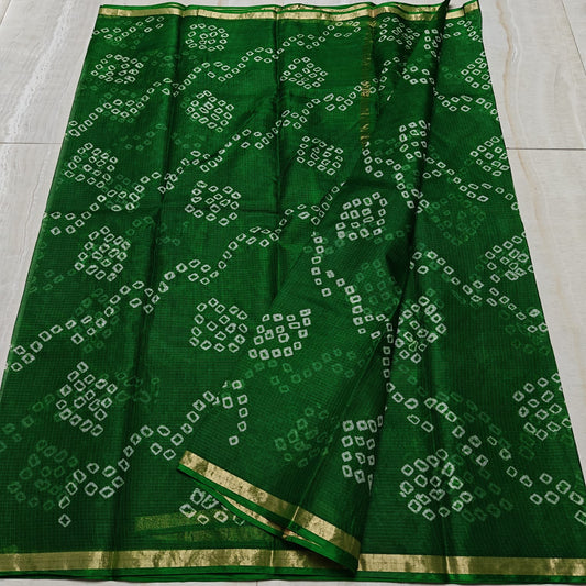 Kota Pure Silk Hand Bandhej Saree