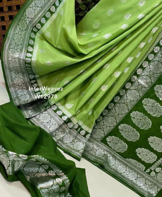 Banarasi Handloom Katan Georgette Silk Saree