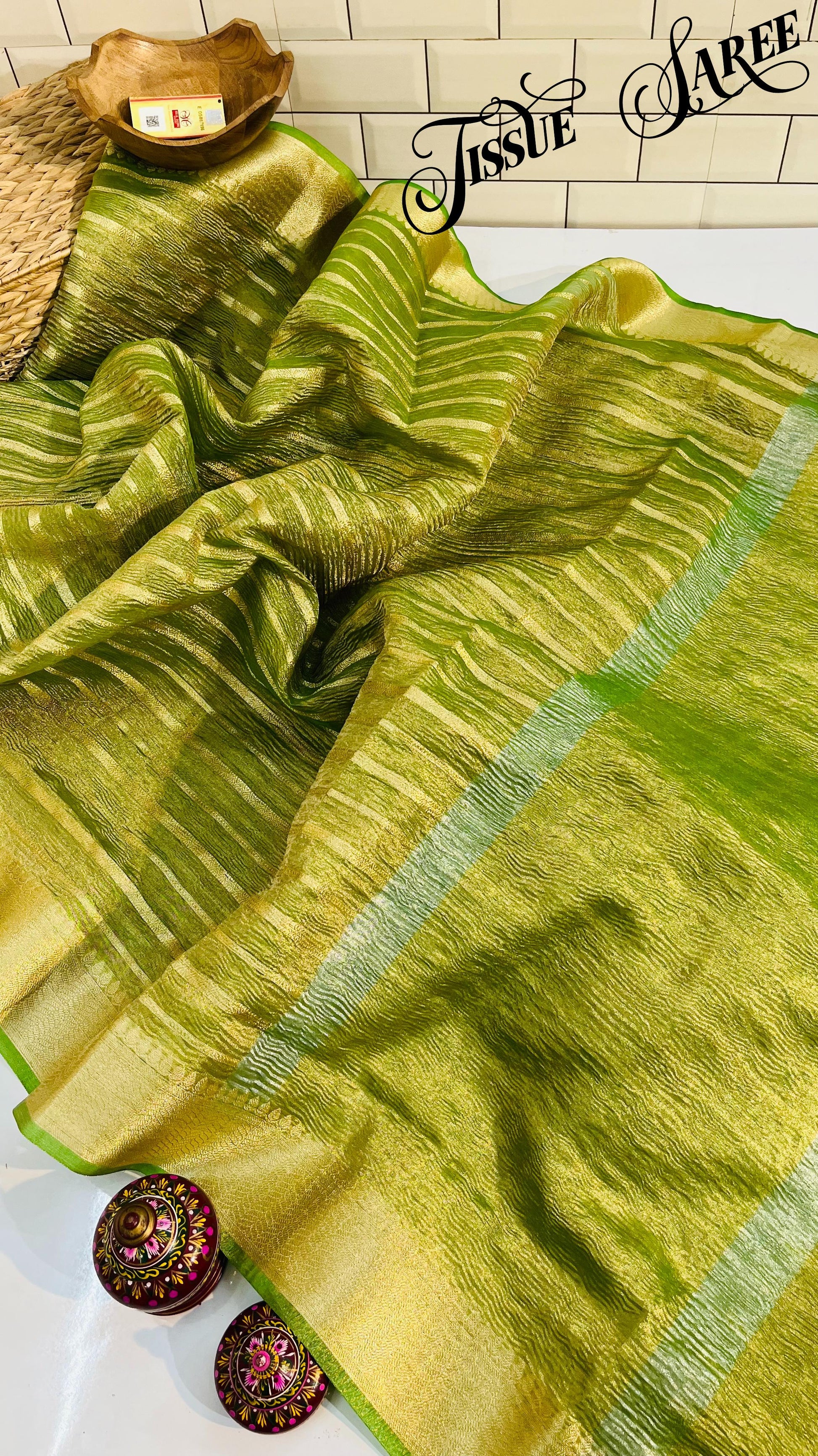Crushed Tissue Saree