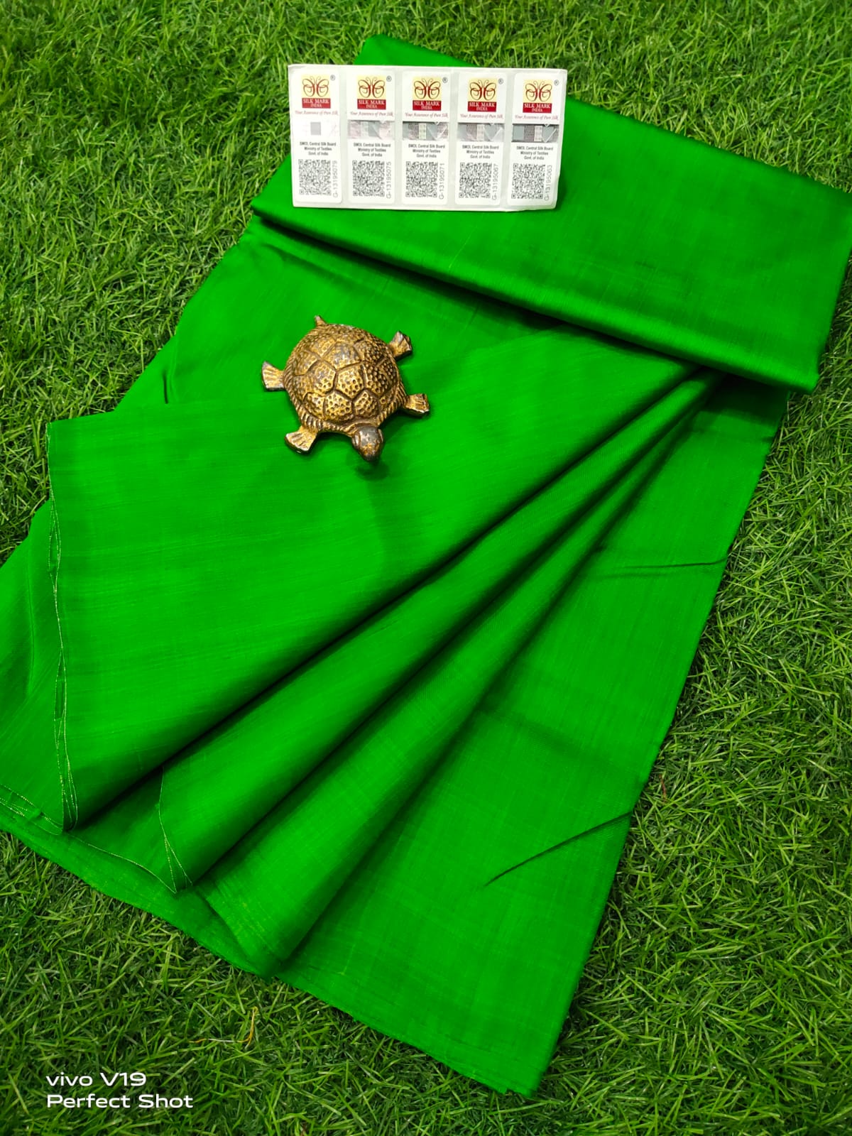 Plain Bishnupuri Pure Katan Silk Saree