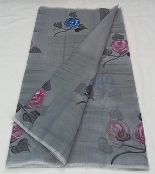 Kota Doria Hand Painting Saree