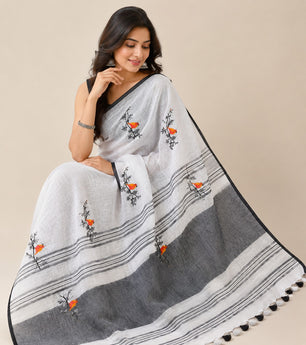 Exclusive Linen Saree