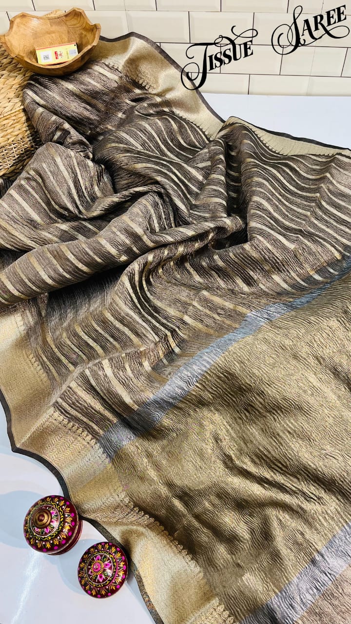 Crushed Tissue Saree