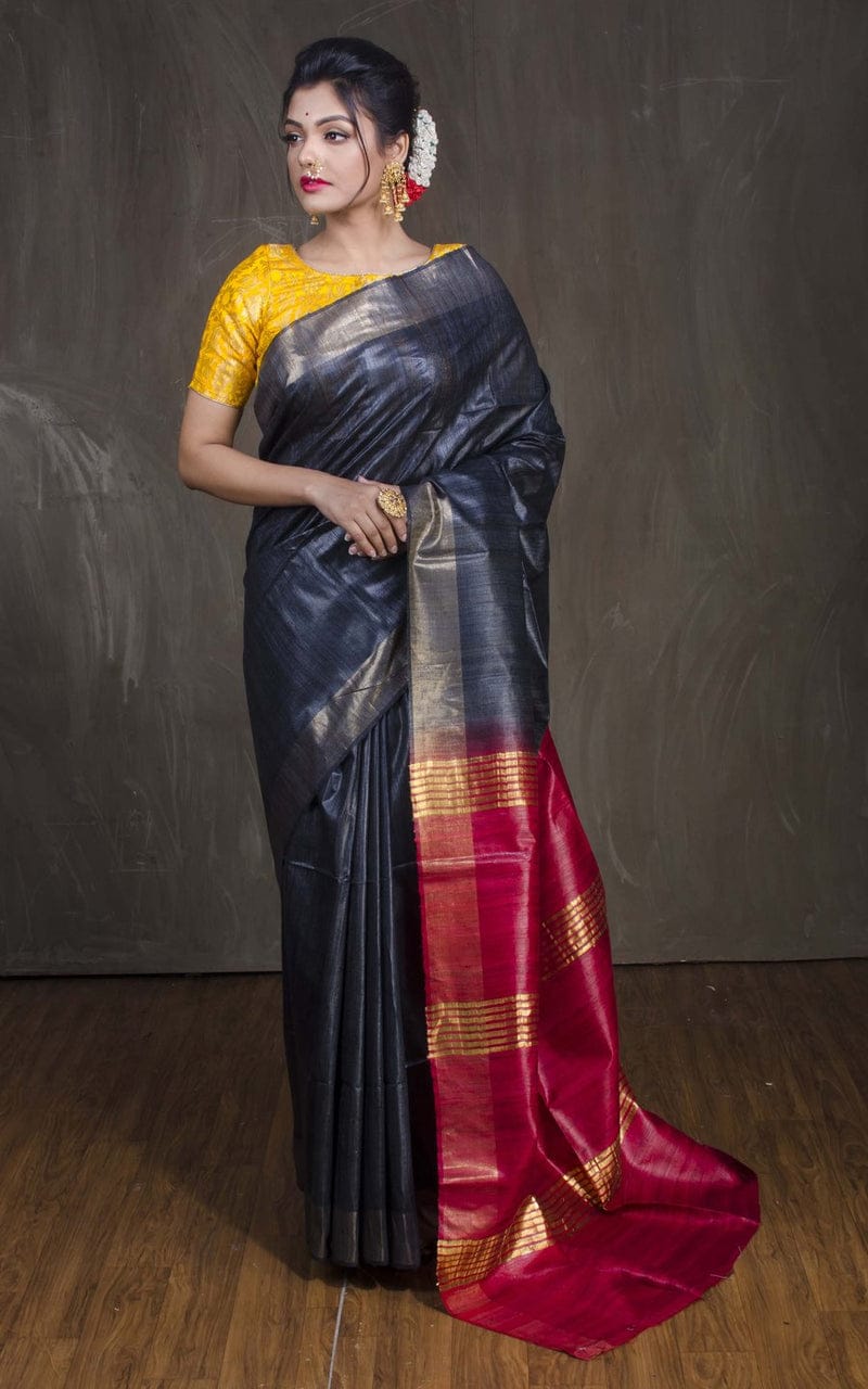 Tussar Ghicha Silk Saree