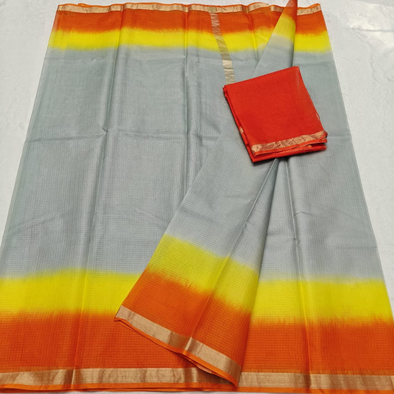 Kota Doria Pure Silk Saree