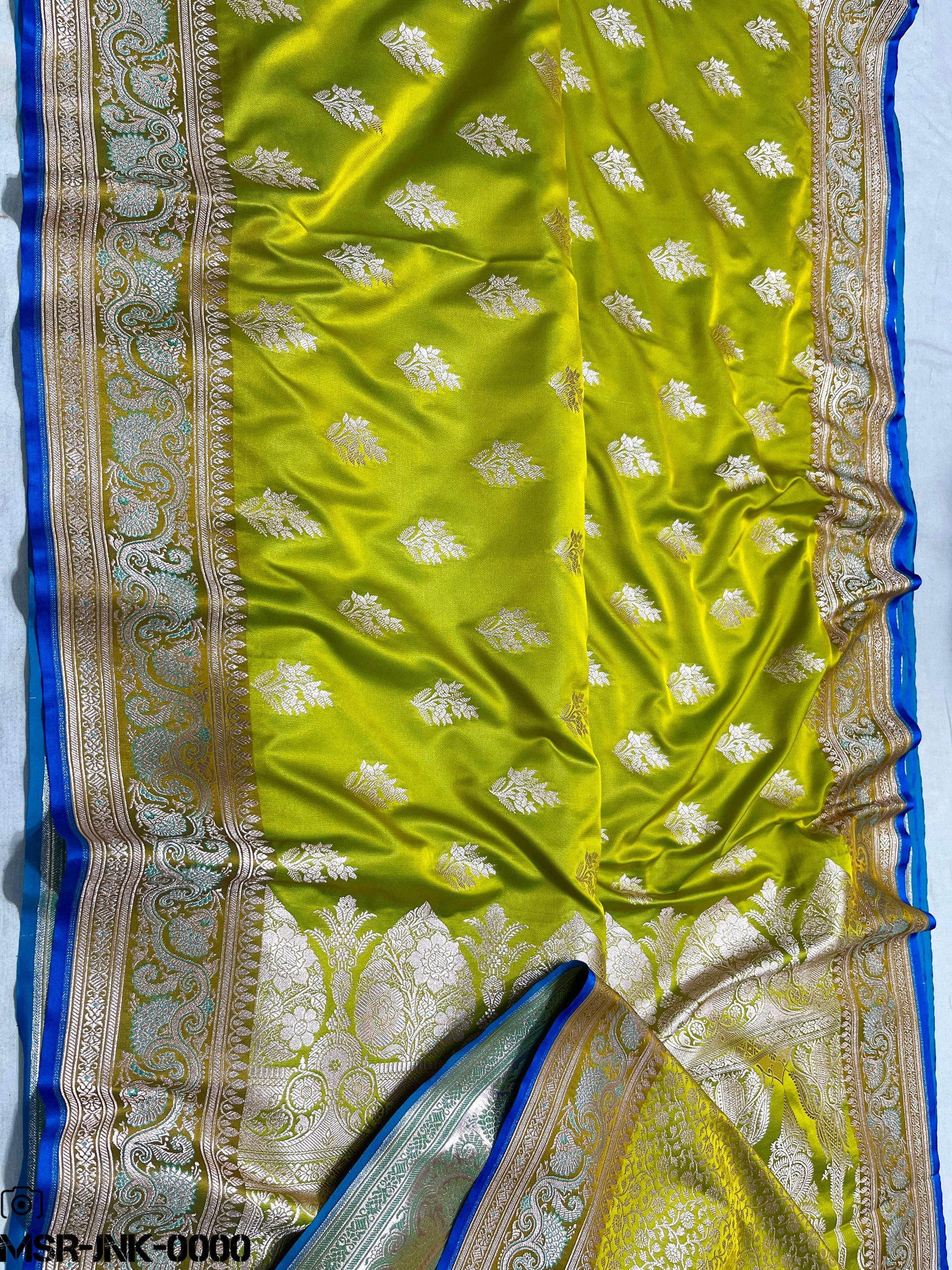 Banarasi Handloom Mashru Satin Katan Soft Silk Saree