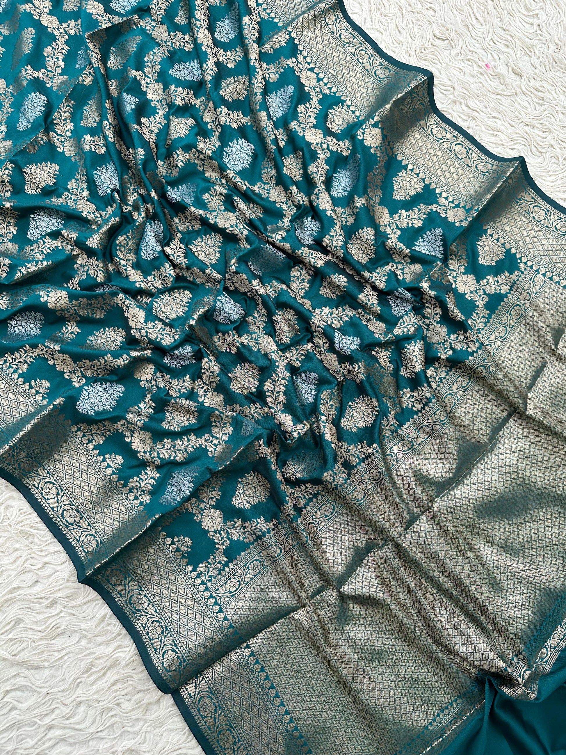 Classic Banarasi Katan Silk Saree with Rich Zari Weave