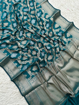 Classic Banarasi Katan Silk Saree with Rich Zari Weave
