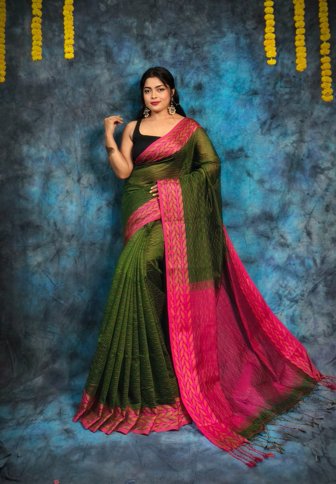 Handloom Kantha Stitch Saree
