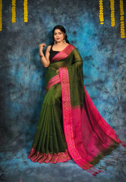 Handloom Kantha Stitch Saree