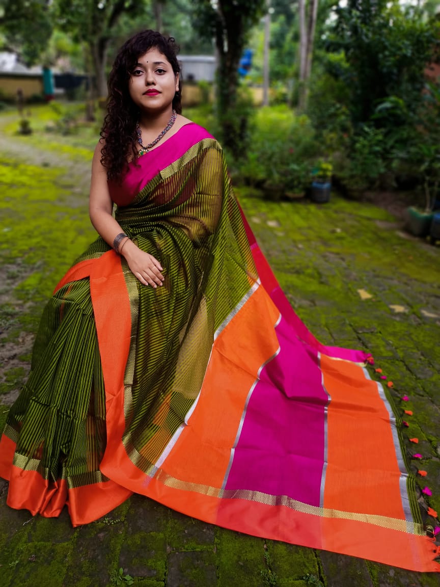 Maheshwari Check Saree