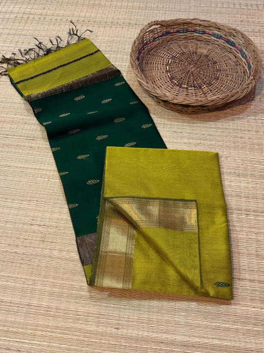 New Cotton Silk Maheshwari Handloom Saree