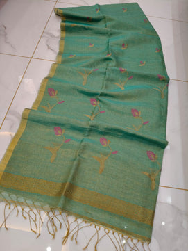 Exclusive Tissue Linen Jamdani Saree