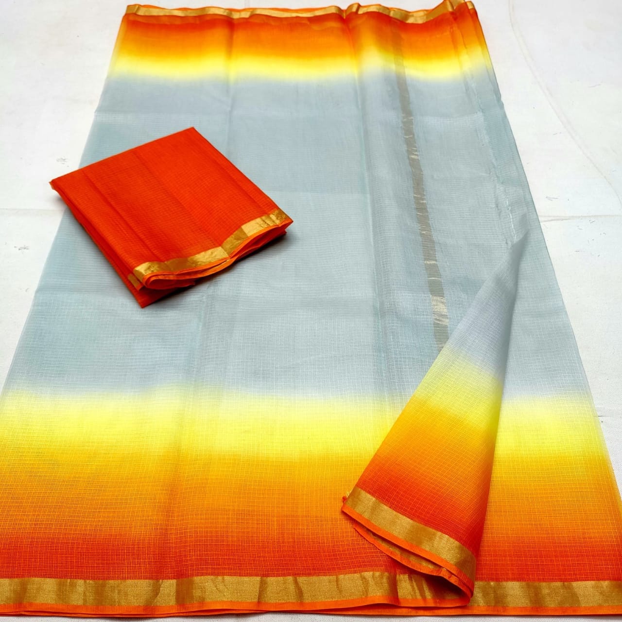 Kota Doria Silk Saree