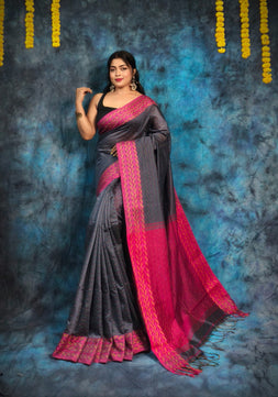 Handloom Kantha Stitch Saree